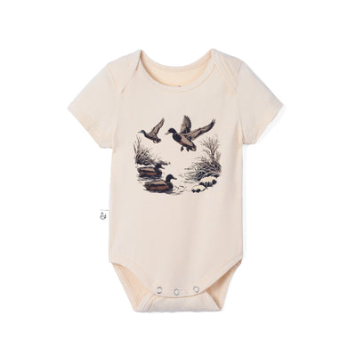 Vintage Mallard Duck Bamboo Onesie