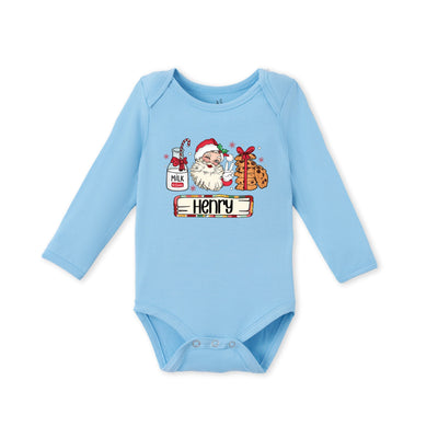 Custom Christmas Santa Claus Bamboo Baby Bodysuit