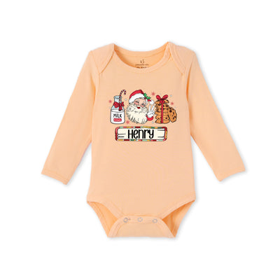 Custom Christmas Santa Claus Bamboo Baby Bodysuit