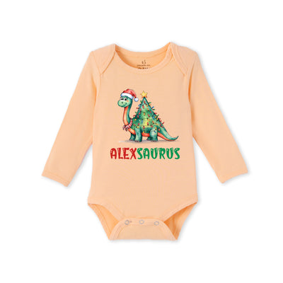 Custom Dinosaurus Name Bamboo Baby Bodysuit