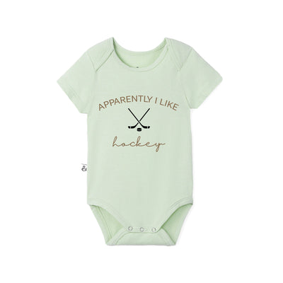 Apparently I Like Hockey Baby Bamboo Onesie