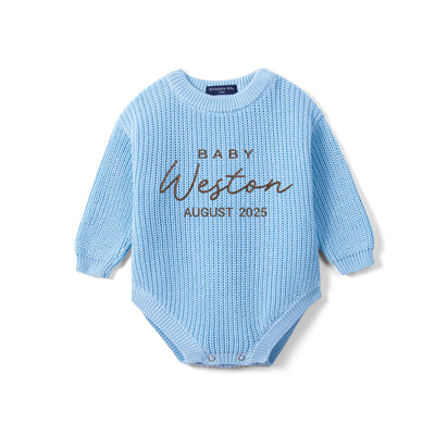 Custom Pregnancy Due Date Baby Romper
