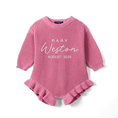 Custom Pregnancy Due Date Baby Romper