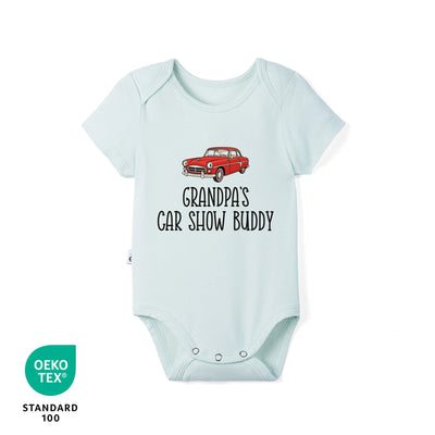 Grandpa's Car Show Buddy Bamboo Baby Onesie