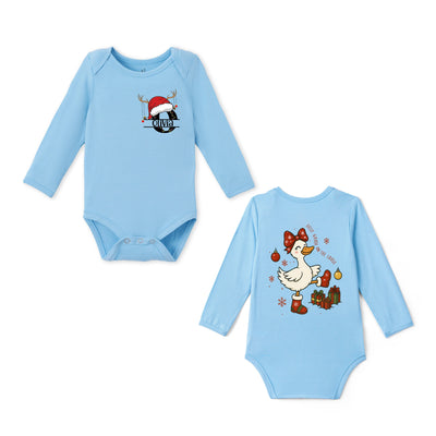 Custom Name Silly Goose On The Loose Christmas Bamboo Baby Bodysuit