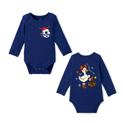 Custom Name Silly Goose On The Loose Christmas Bamboo Baby Bodysuit