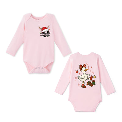 Custom Name Silly Goose On The Loose Christmas Bamboo Baby Bodysuit
