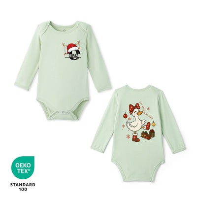 Custom Name Silly Goose On The Loose Christmas Bamboo Baby Bodysuit