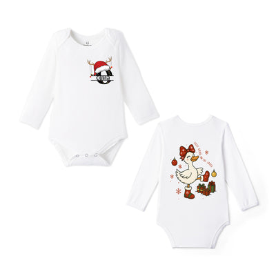 Custom Name Silly Goose On The Loose Christmas Bamboo Baby Bodysuit