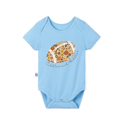 Bamboo Football Huddles & Cuddles Baby Bodysuit