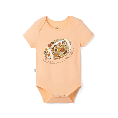 Bamboo Football Huddles & Cuddles Baby Bodysuit