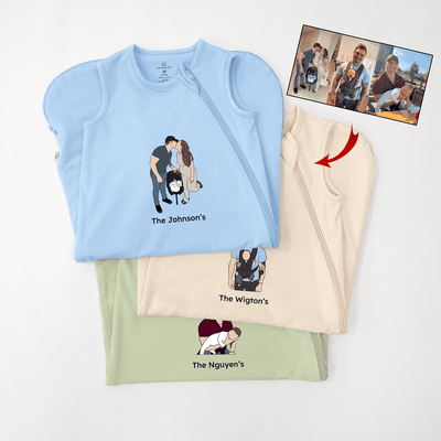 Custom Baby Portrait Sleep Sack | A Timeless Work of Art SwaddleAn