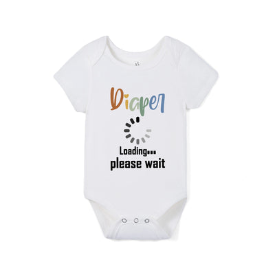 Diaper Loading Please Wait Baby Bamboo Onesie