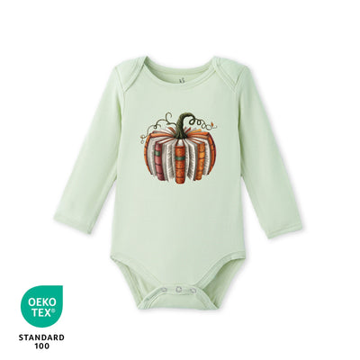 Pumpkin Book Bamboo Baby Onesie