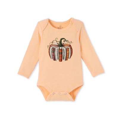 Pumpkin Book Bamboo Baby Onesie