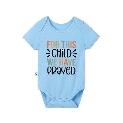 'For this child we have prayed' Bamboo Baby Bodysuit