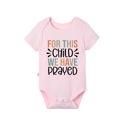 'For this child we have prayed' Bamboo Baby Bodysuit