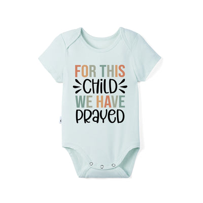'For this child we have prayed' Bamboo Baby Bodysuit