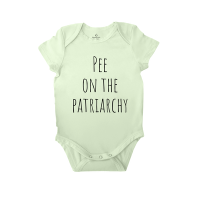'Pee on the Patriarchy' Funny Sarcastic Onesie | Soft Bamboo Bodysuit SwaddleAn