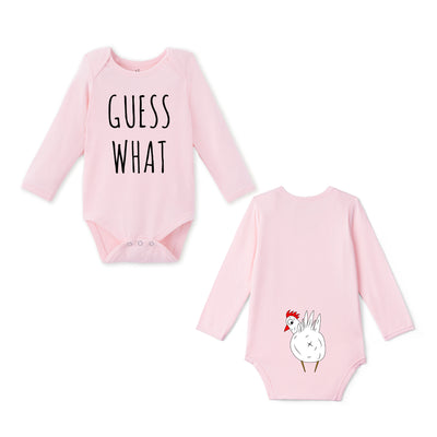 'Guess What' Chicken Butt Bamboo Baby Onesie