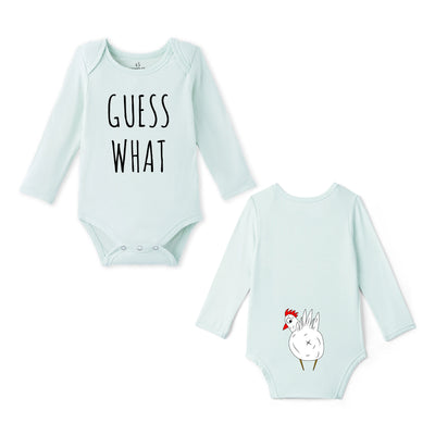 'Guess What' Chicken Butt Bamboo Baby Onesie