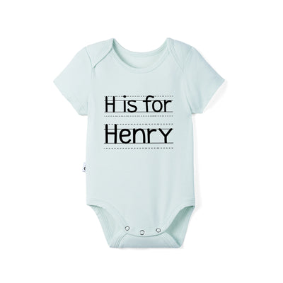 Custom Letter Is For Name Baby Bamboo Bodysuit