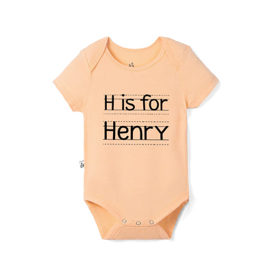 Custom Letter Is For Name Baby Bamboo Bodysuit