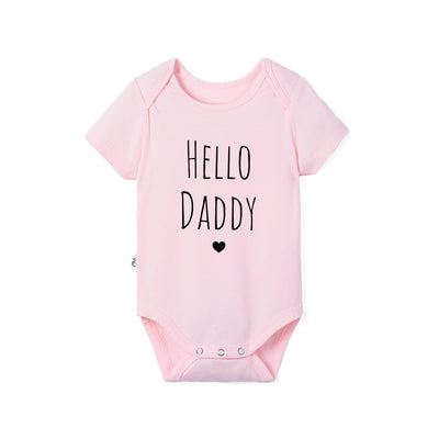 'Hello Daddy' Bamboo Baby Bodysuit