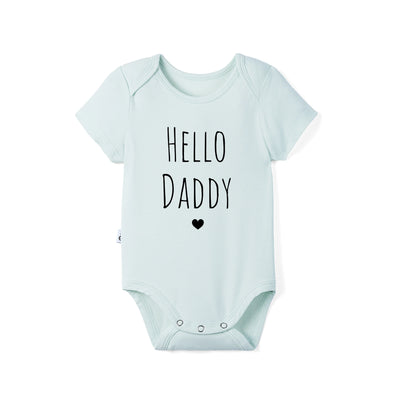 'Hello Daddy' Bamboo Baby Bodysuit