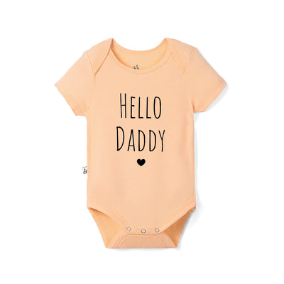 'Hello Daddy' Bamboo Baby Bodysuit