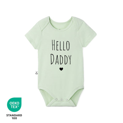 'Hello Daddy' Bamboo Baby Bodysuit