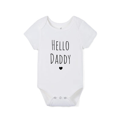 'Hello Daddy' Bamboo Baby Bodysuit
