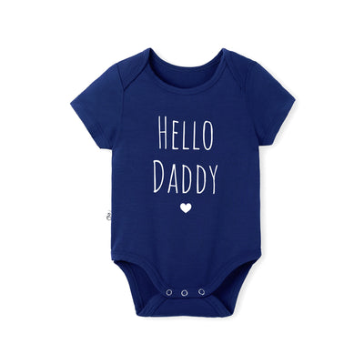 'Hello Daddy' Bamboo Baby Bodysuit