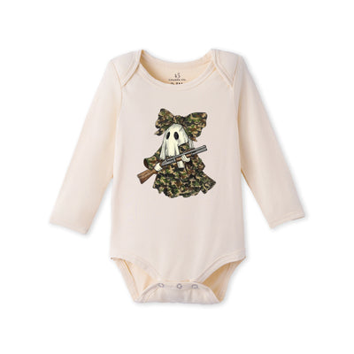 Hunting Ghost Bamboo Baby Onesie