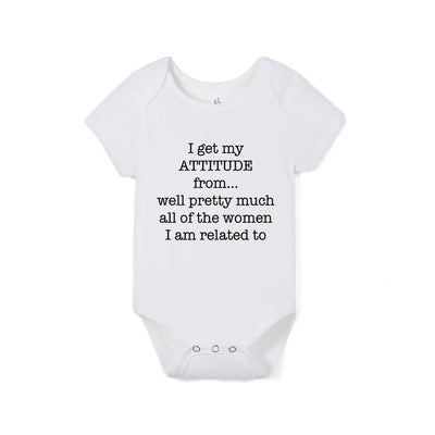 'I Get My Attitude' Bamboo Baby Bodysuit