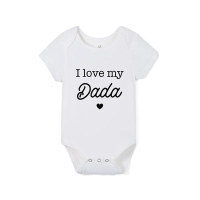 'I Love My Dada' Bamboo Baby Bodysuit