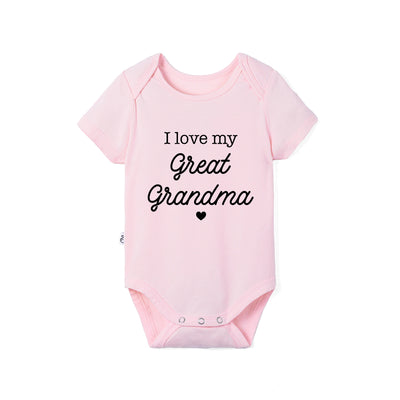 I Love My Great Grandma Bamboo Baby Onesie