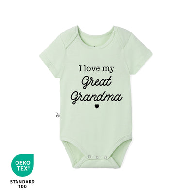 I Love My Great Grandma Bamboo Baby Onesie