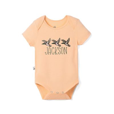 Custom Mallard Duck Embroidered Bamboo Baby Bodysuit