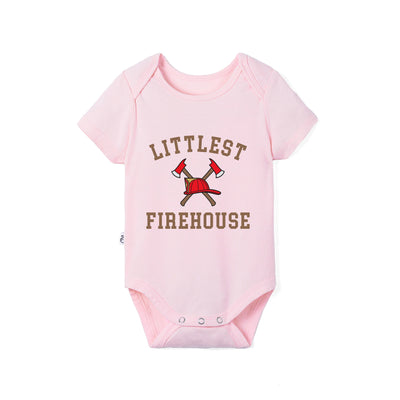 Little Firehouse Firefighter Baby Bamboo Onesie