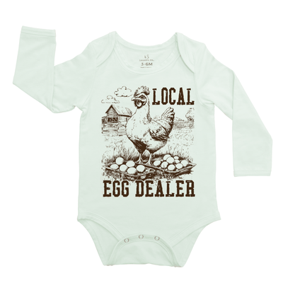 Local Egg Dealer Baby Onesie, Chicken Lover Bodysuit SwaddleAn