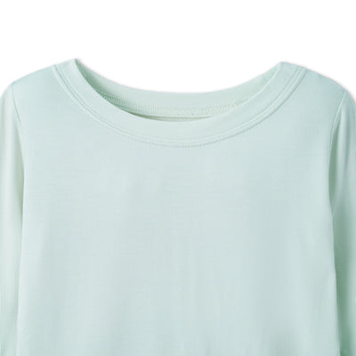 Mint Long Sleeve Bamboo Pajama Set - SwaddleAn