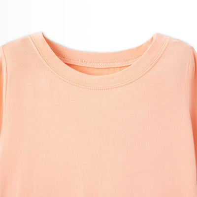 Peach Fuzz Long Sleeve Bamboo Pajama Set - SwaddleAn