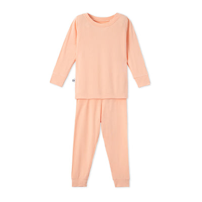 Peach Fuzz Long Sleeve Bamboo Pajama Set - SwaddleAn