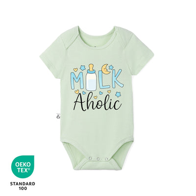 Bamboo Baby Bodysuit in Milkaholic Graphic