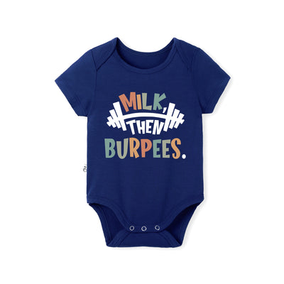 Bamboo 'Milk Then Burpees' Workout Baby Bodysuit
