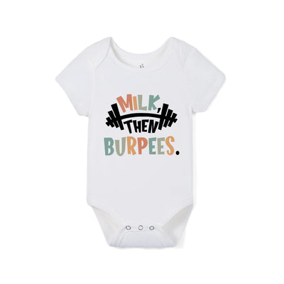 Bamboo 'Milk Then Burpees' Workout Baby Bodysuit