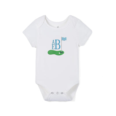 Custom Embroidered Monogram Golf Bamboo Bodysuit