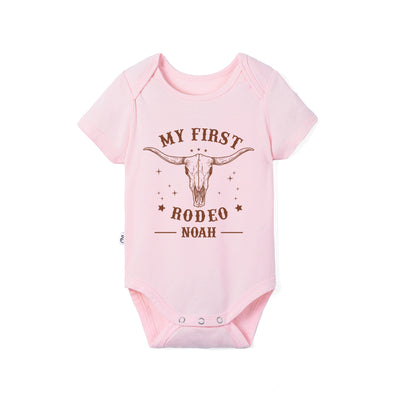 Custom My First Rodeo Bamboo Bodysuit