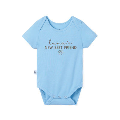 Custom Pup New Best Friend Bamboo Onesie Bodysuit